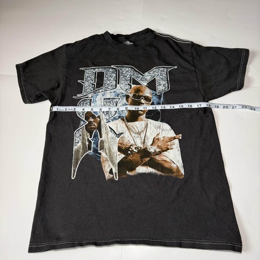 Black Graphic Short-Sleeve Men’s Crew Tee with Front Portrait Print - Picture 5 of 5
